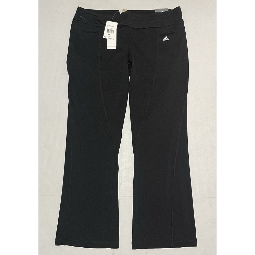 Adidas SPO KICKPANT Black Flare Wide Leg Pants Athletic Performance Size XL
